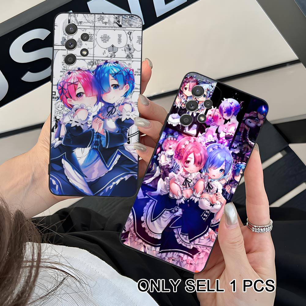ReZero Rem Ram Matte TPU Mobile Phone Case for Samsung Galaxy A56 55 54 53 52 51 36 35 34 23 16 15 5G Colorful Cover