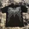 T-shirt da uomo estiva 3D stampata in stile Street Gothic, taglia grande. Tessuto Morbido e Traspirante Adatto per l'Uso Quotidiano