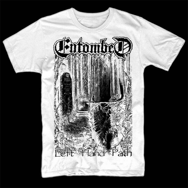 New Entombed - Left Hand Path Cotton White Unisex All size Shirt E473 Unisex T-Shirt M