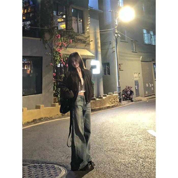 Коричневая укороченная куртка ранней осени - Новый женский стиль, дизайн Mela XL коричневый