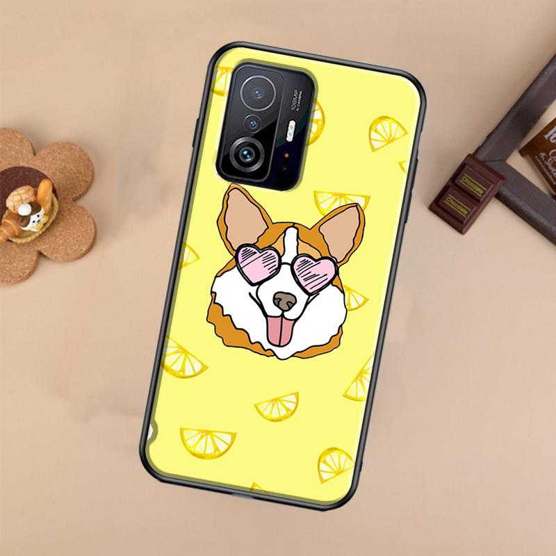 Cartoon Corgi Case For Xiaomi 13 14 Ultra 11T 12T 13T 14T Pro POCO X7 Pro X3 X5 X6 F3 F5 F6 M6 Pro Cover