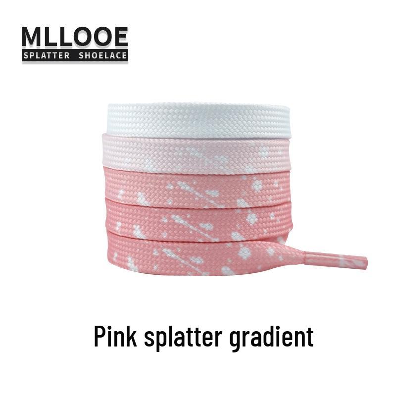 Black and White Splatter Ink Shoelaces for AF1, Dunk, Skate, and Casual Shoes