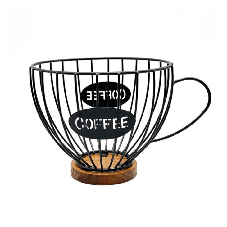 Large Capacity Coffee Pods Organizer Holder for Kitchen Countertop Convenient Fruit Basket Stylish Candy Storage Rack