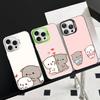 Cartoon Cute Cats Phone Case For iPhone 17 16 15 14 11 12 13 Pro Max Plus Pro Colored Silver Cover