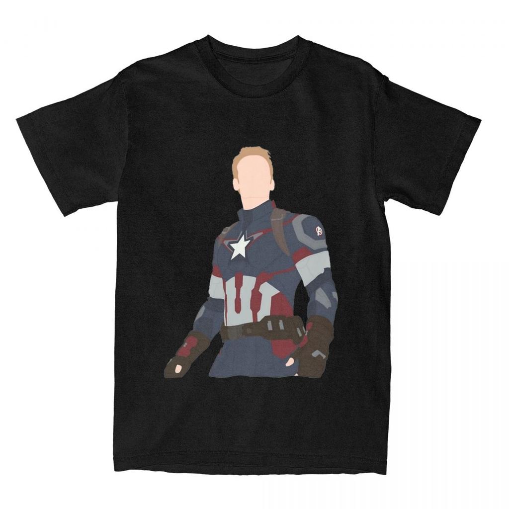 Vintage Hero Captain America Printed T-shirt Men's and Women's Summer Cotton T-shirt Casual Fashion Street Short Sleeve
