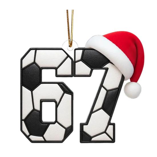 

67 Спортивні Прикраси Новинка Шість Сім Ялинкова Прикраса на Спортивну Тему 2D Акрилова Сленгова Підвісна Прикраса для Любителів Спорту Підлітків C
