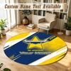 Round Rug Custom NameNorth Queensland Cowboys Pattern Non Slip Carpet Home Floor Decor