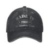 Unisex Vintage  Birthday Year  Years Old Printed Hats Vintage Distressed Denim Baseball Cap Adjustable