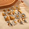 Yori 2025 New Gold Silver Mix Color Geometric Stainless Steel Earrings Waterproof and Hypoallergenic Summer Party Jewelry