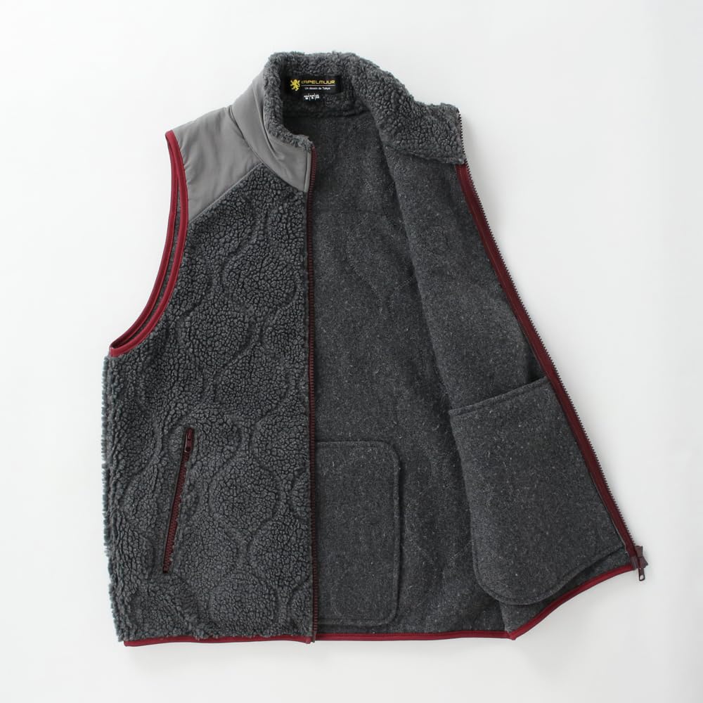 Kapelmuur Cycling Quilted Boa Made with Recycled Size XS Vest, Autumn/Winter Vest, Polyester, Charcoal,