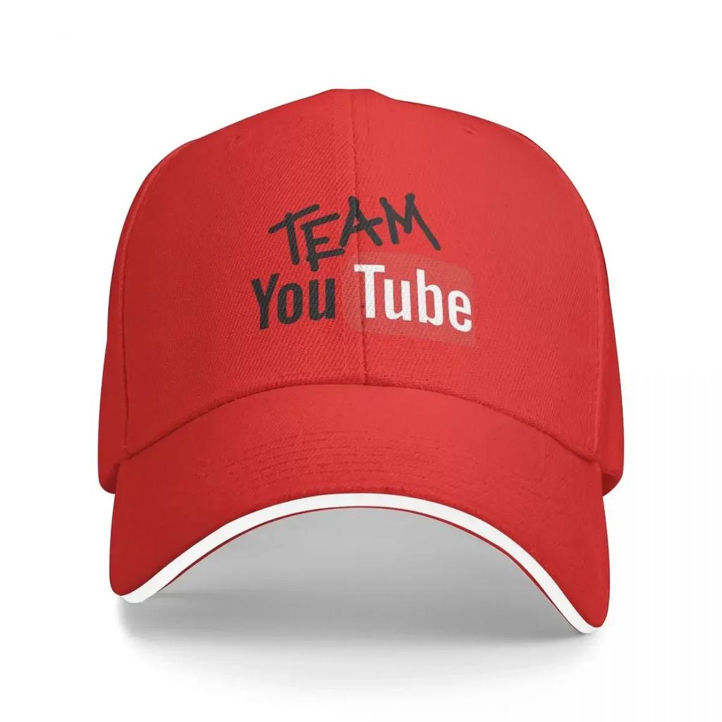 Team YouTube Cap Fashion Casual Baseball Caps Adjustable Hat Hip Hop Summer Unisex Baseball Hats Customizable Polychromatic