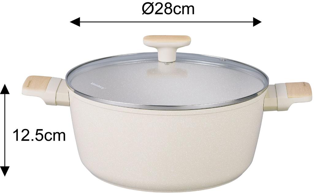 Komplet garnków z marmurkową powłoką nieprzywierającą 12-ele KLAUSBERG KB-7833