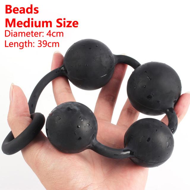 Large Anal Beads Silicone Butt Plug Anal Balls Sex Products For Adults Erotic Toys For Woman Gay Men Anus Dilator Intimate Goods