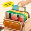 Stationery Storage Bag 4 Layer Mesh Zipper Bag Large Capacity Organizer Folders Student School Supplie Zipper Exam Papers Books