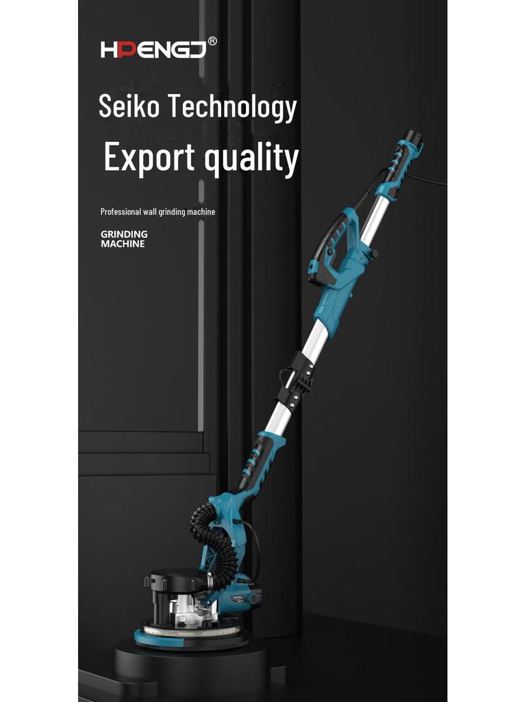 9-inch Folding Wall Grinder with Self-Vacuum & Dual Lamps