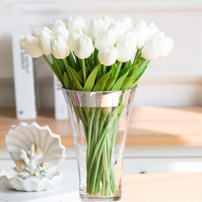 10/30 ks Umělé tulipány Květiny Realistické květiny Svatba Dekorace Simulace Kytice pro nevěstu Pu Tulipány pro Domácí Párty Váza Dekor