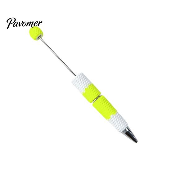Creative Writing Supplies DIY Beadable Pen, Colorful Fancy Beaded Crafting Ballpoint Craft Pens for Adults Gift Students, Party Favors, Office