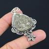 Sisters Day Deal Pyrite Druzy Stone Elegant Wife Flower Pendant Sterling Silver