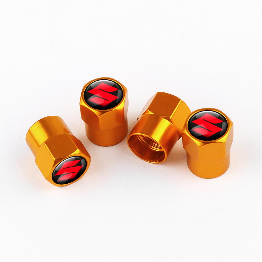 4Pcs Car Accessories Wheel Tire Valve Caps Stem Cover For Suzuki Swift SX4 Jimny Ignis Alto Samurai Baleno Grand Vitara GSXR