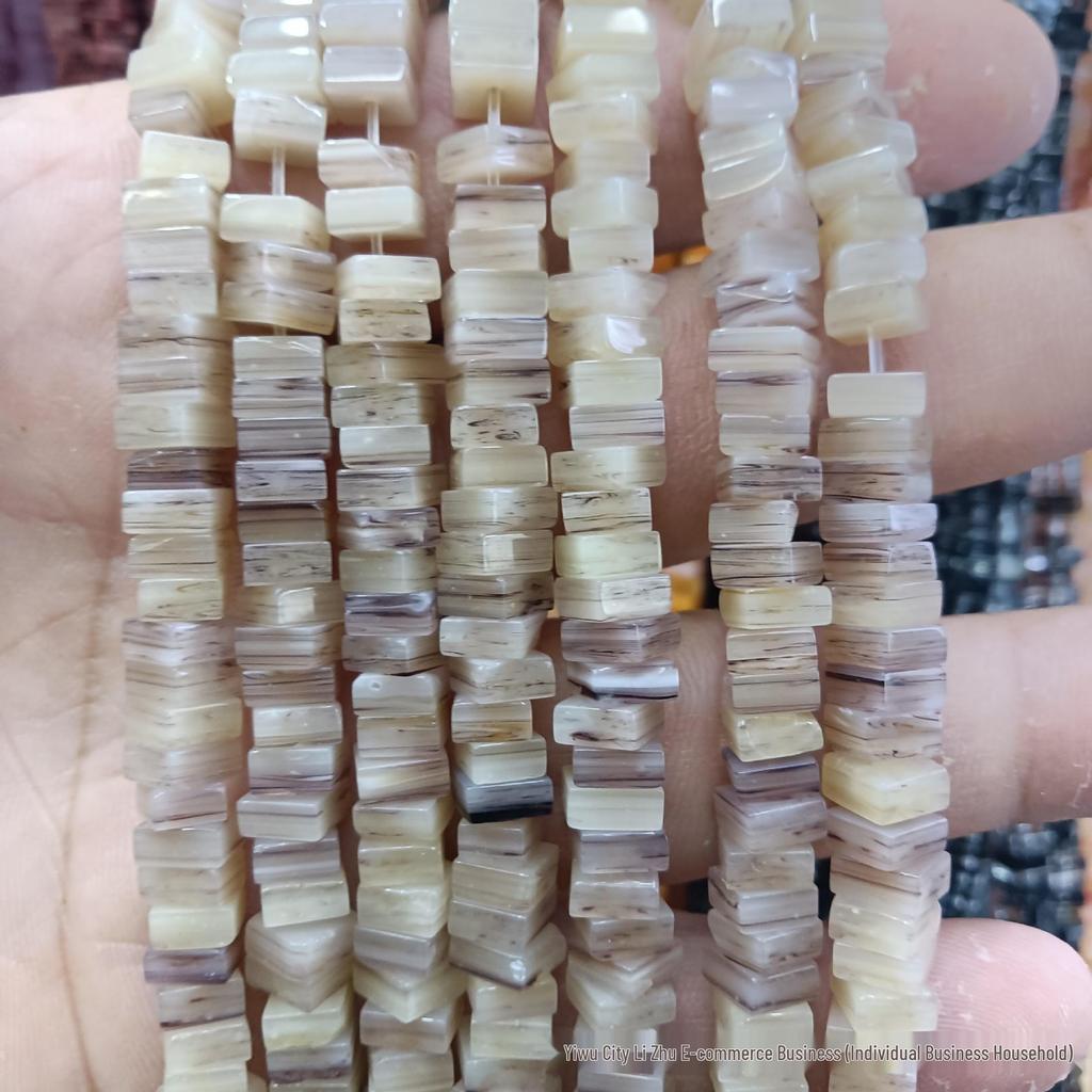 Nepal Kolorowe Kwadratowe Szklane Koraliki 6x3mm do Biżuterii DIY