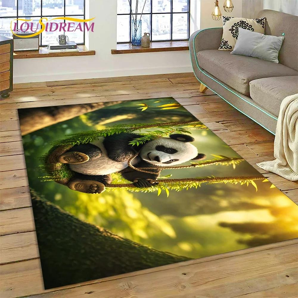 Cartoon Cute Panda Dream Animal 3D kobercový koberec do ložnice Obývací pokoj Domácí dekorace na pohovku, dětská hra Velká dekorační podložka na podlahu