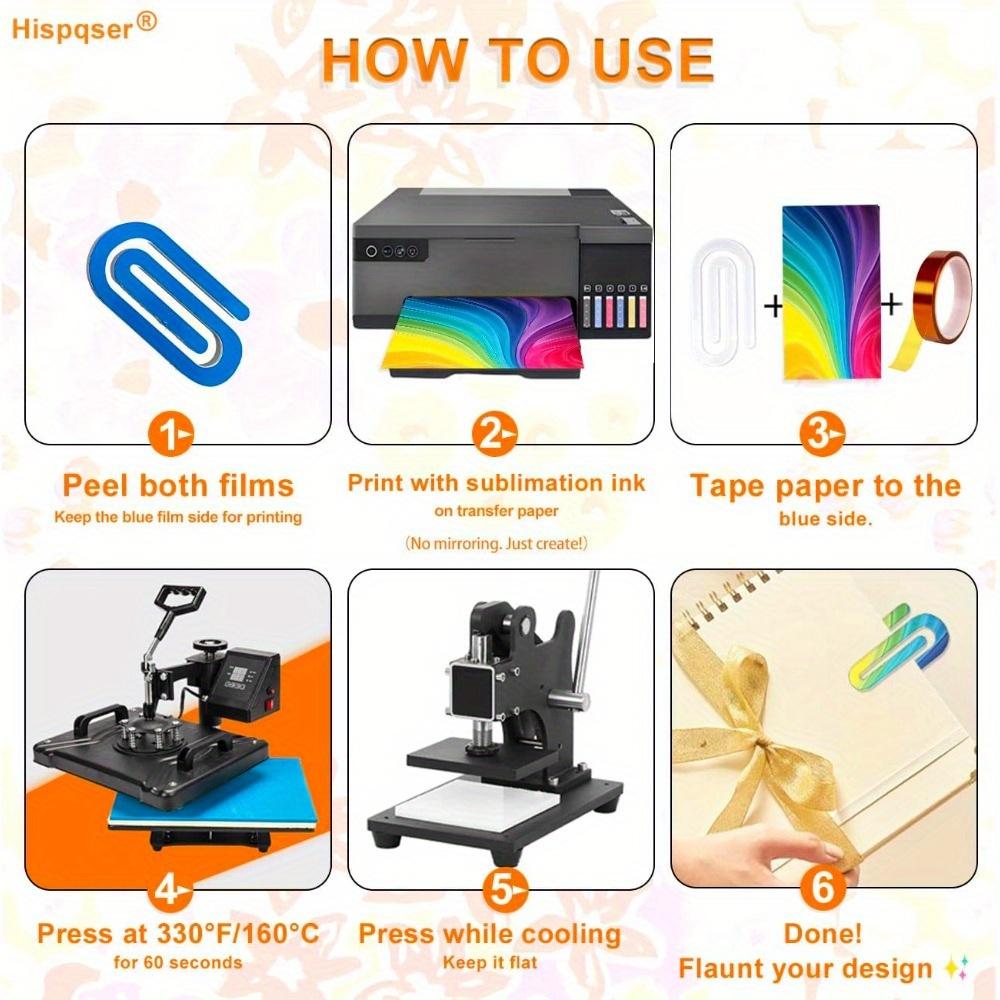 10pcs Sublimation Blanks Acrylic Paper Clips, 4" x 2" Jumbo Paper Clips Clear for Heat Transfer DIY Design, School Classroom