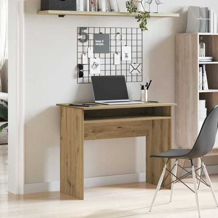VidaXL Desk Artisan Oak 90x50x74 Cm Engineered Wood, Writing Desk, Computer Desk, Home Office Desk, 855977