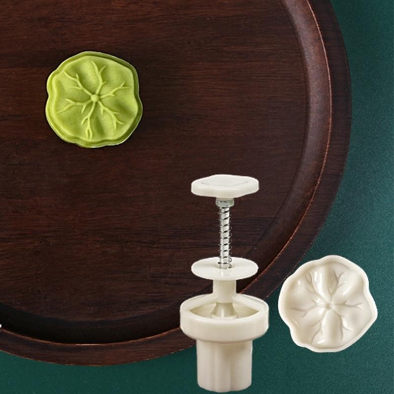 Chinese Style Flower Mooncakes Stamp Tool Green Bean Pastries Stamp Innovative Pastries Mold for Cultural Celebrations