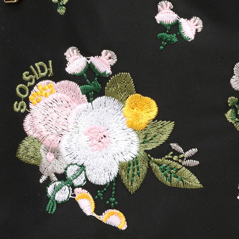 Multi-layer Nylon Large-capacity Women Bag Fashion Embroidery  Lady One-shoulder Crossbody Bag