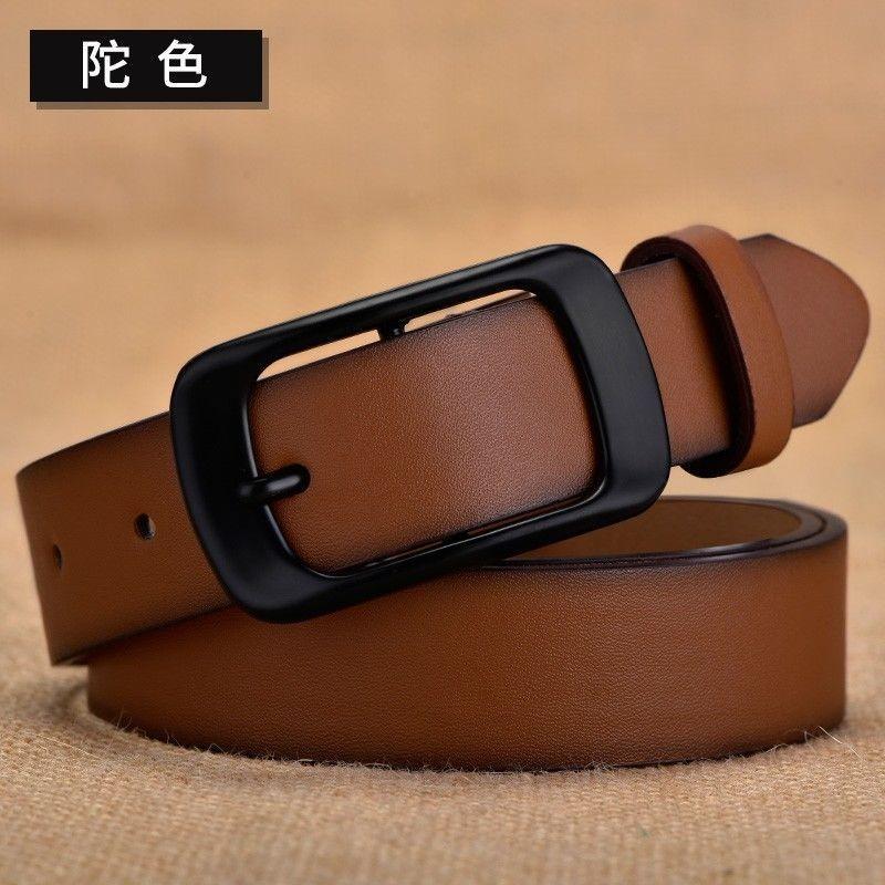 Black Vintage Sophisticated Buckle Belt For Women Ideal For Casual Denim Wear