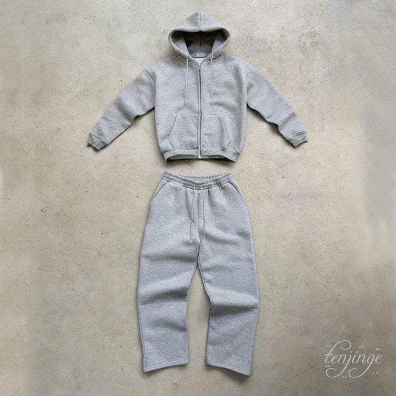 Trendy Cross-Border Zipper Hoodie Jacket with Versatile Long Pants