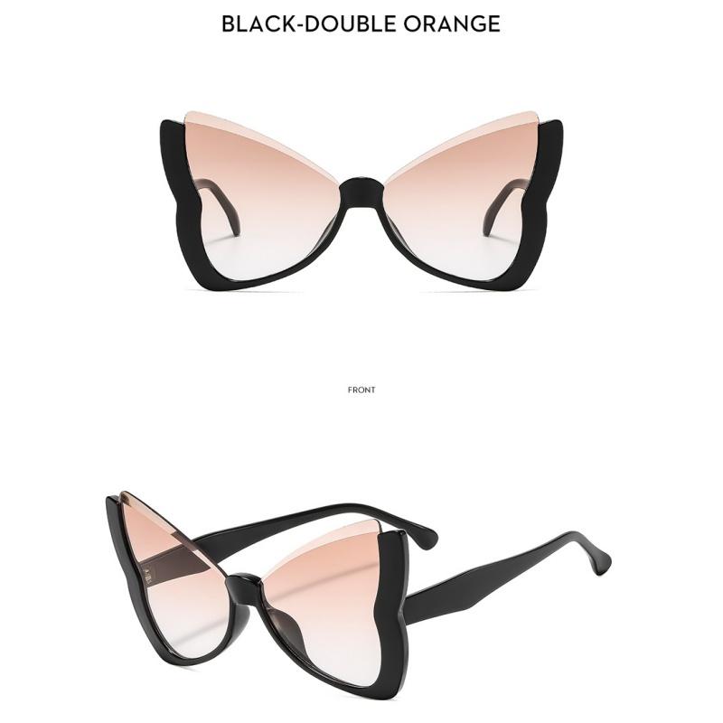 Ladies sunglasses, fashionable butterfly half-frame sunglasses
