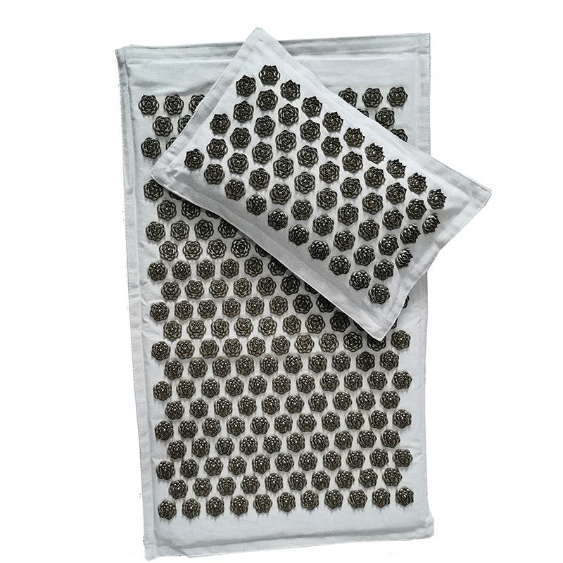 74*44cm Naturalny Len Kokosowa Palma Mata do Masażu Jogi Sportowa Mata Poduszka z Torbą Lotos Kolce Mata Akupresurowa Poduszka Mata Akupresurowa