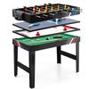 4-In-1 Multi Game Table Billiards Table/Foosball Table/Hockey Table/Ping Pong Table Wear Resist Convert Table for Home Game Room