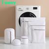Gray Zipper Mesh Wash Bags Household Washing Machine Bag For Laundry Underwear Bra Socks Dirty Clothes Organizer Laundry Bag