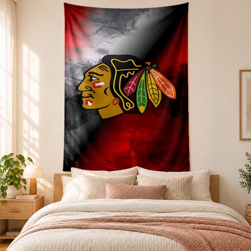 Chicago Blackhawks Tapestry highquality for decorating living room bedroom dorm walls ideal as bedroom wallart orholiday gift