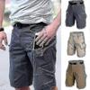 Men's Waterproof Cargo Shorts Relaxed Fit Water Resistant Work Hiking Shorts f54 25-26