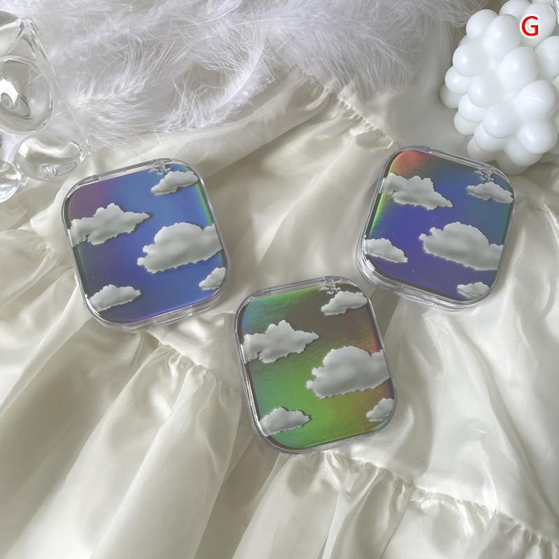 Laser Cover Contact Lens Case Box Colored Lenses Container Beauty Lens Storage Box Travel Set With Mirror Gift Girl