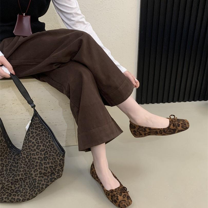 Shoes Women's Shoes French Single Shoes Bow Flat Bottom Shallow Mouth New Gentle Spring Pedal