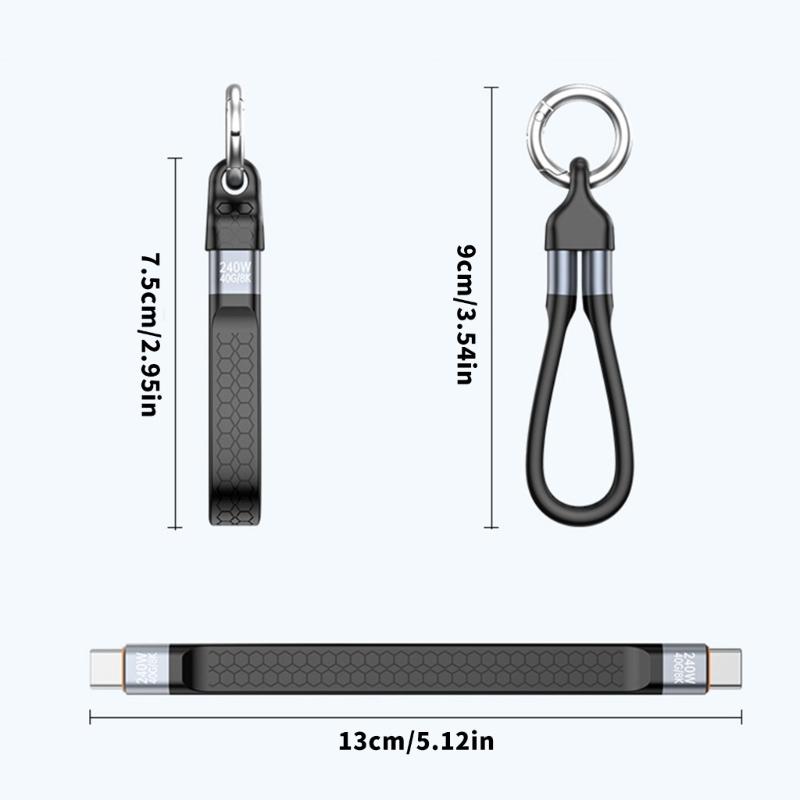 USB4.0 USB C To USB C Cable 40Gbps/80Gbps 8K@60Hz 240W Fast Charging USB C Data Cord Video Cable for Smartphone Laptops