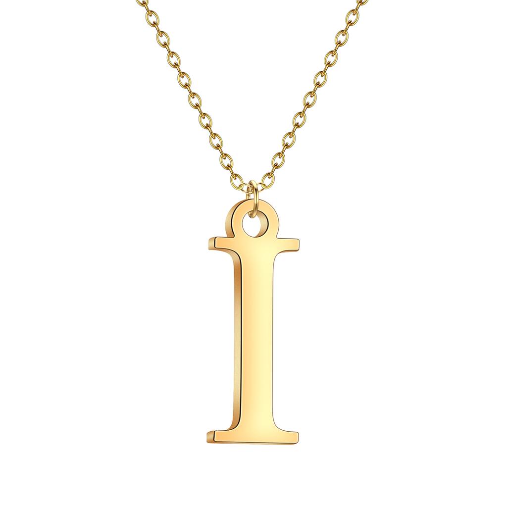 Kinitial A-Z English Alphabet Letter Pendants Necklaces For Women Metal Jewelry Simple Initial Chain Choker Collares