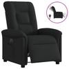 Electric Reclining Armchair, Black, Upholstered In Fabric
