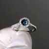 Trendy Claws Design Round Crystal Zircon Engagement Rings for Women Female Wedding Simple  Gift  Silver Women Rings