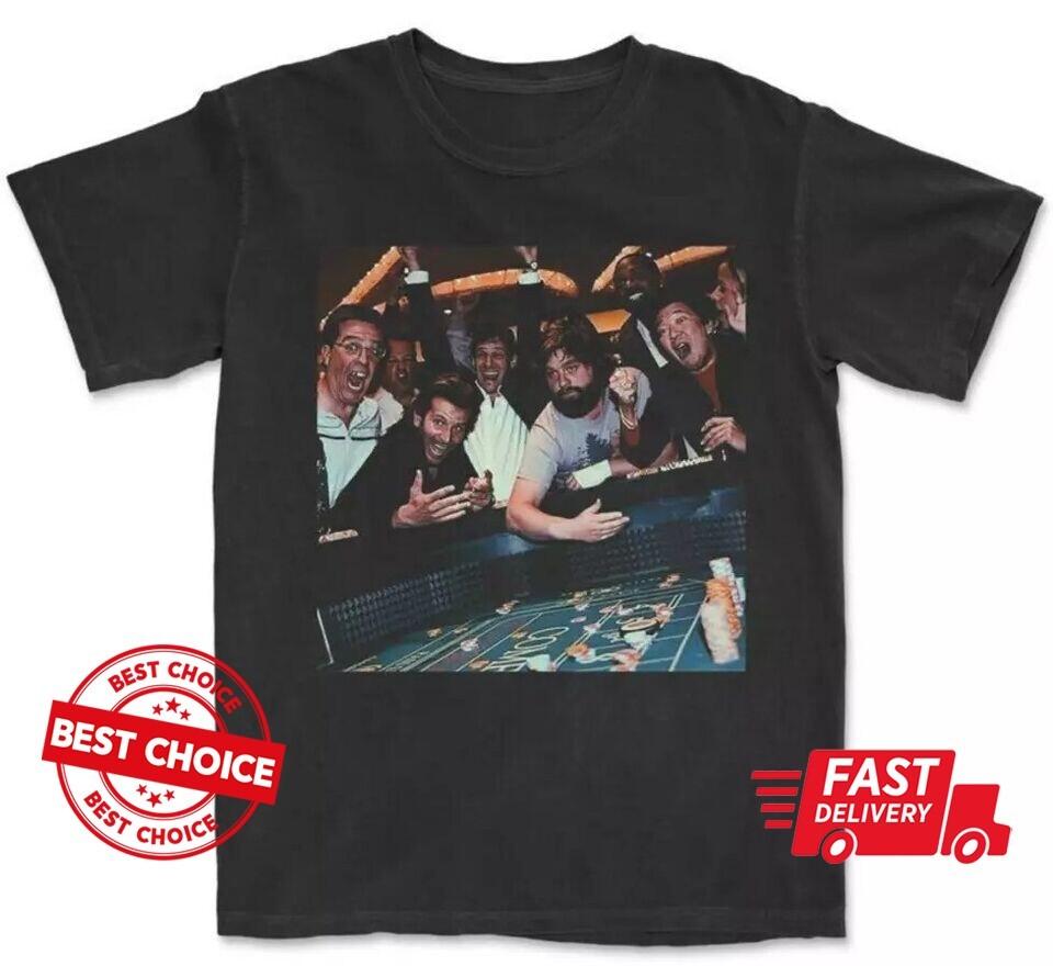 Vintage The Hangover Playing Poker Unisex Black T-Shirt, Gift For Her, For Him Unisex T-Shirt S