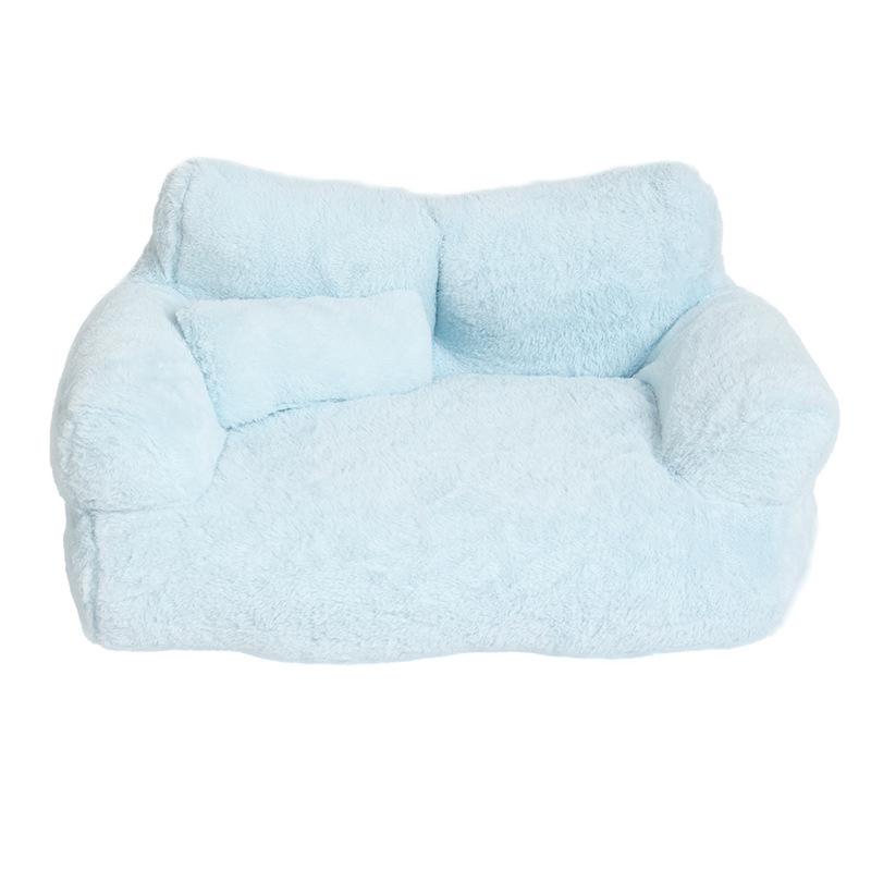 

Мягкая и удобная кровать для маленькой собаки, подходящая для всех сезонов, теплая и продуманная кровать для большой кошки, диван для домашних животных, товары для домашних животных, большая кровать для собак S синий