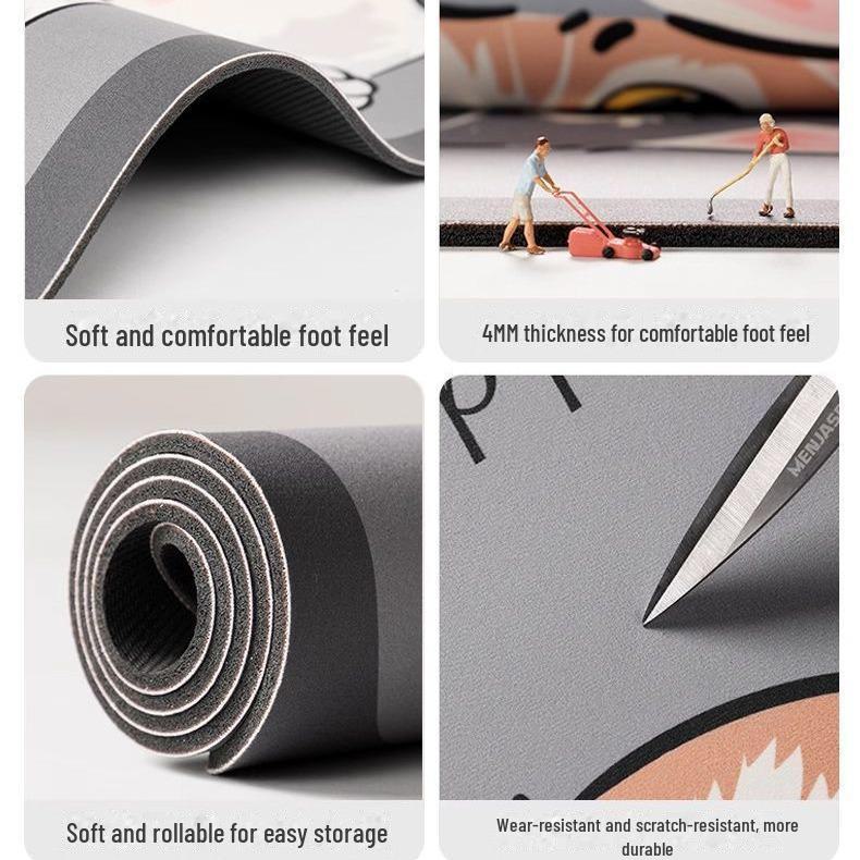 Wood Grain Quick-Dry Diatom Mud Bathroom Mat - Absorbent & Easy To Clean