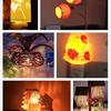 E12 Ceramic Lotus Aromatherapy Night Light with Yellow Bulb, 220V 10W Glass Shell.