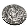 1878 Stray Coin Beautiful Girl Brass Old Silver Commemorative Badge Play with One Hand, Gift Coin Copper Commemorative Coin