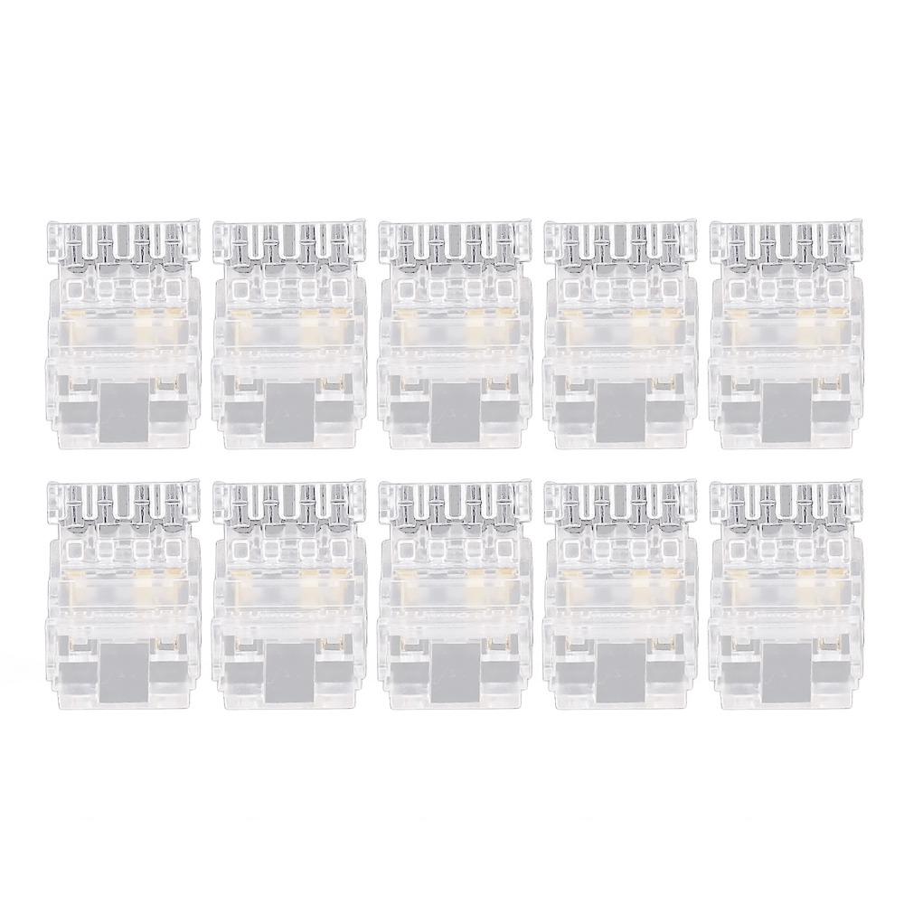 10pcs Transparent LED Strip Connectors 10mm Solderless LED Connectors  Home Use