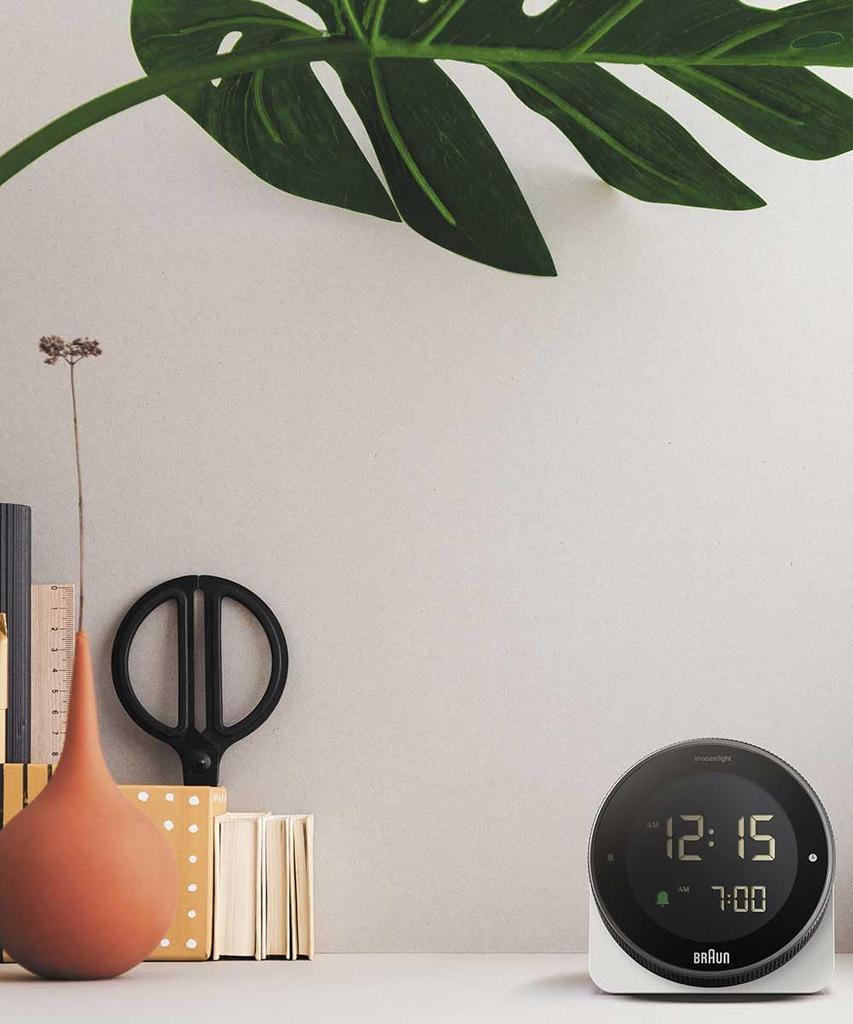 BRAUN Digital Table Clock BC24W White